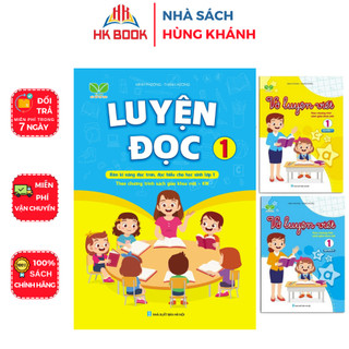 Sách - Combo Luyện Đọc 1, Luyện Viết quyển 1, quyển 2 - Kết Nối Tri Thức Với Cuộc Sống - Rèn kĩ năng đọc hiểu (3 cuốn)