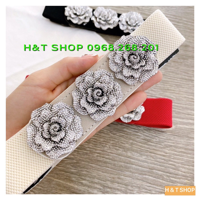Đai nịt- thắt lưng váy hoa bạc