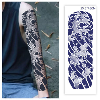  Hình xăm dán 15 ngày chống nước full cánh tay QB-005 hình xăm thảo dược tattoo bền đẹp 