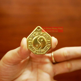 Gương bát quái phẳng đồng phong thuỷ đường kính 3cm
