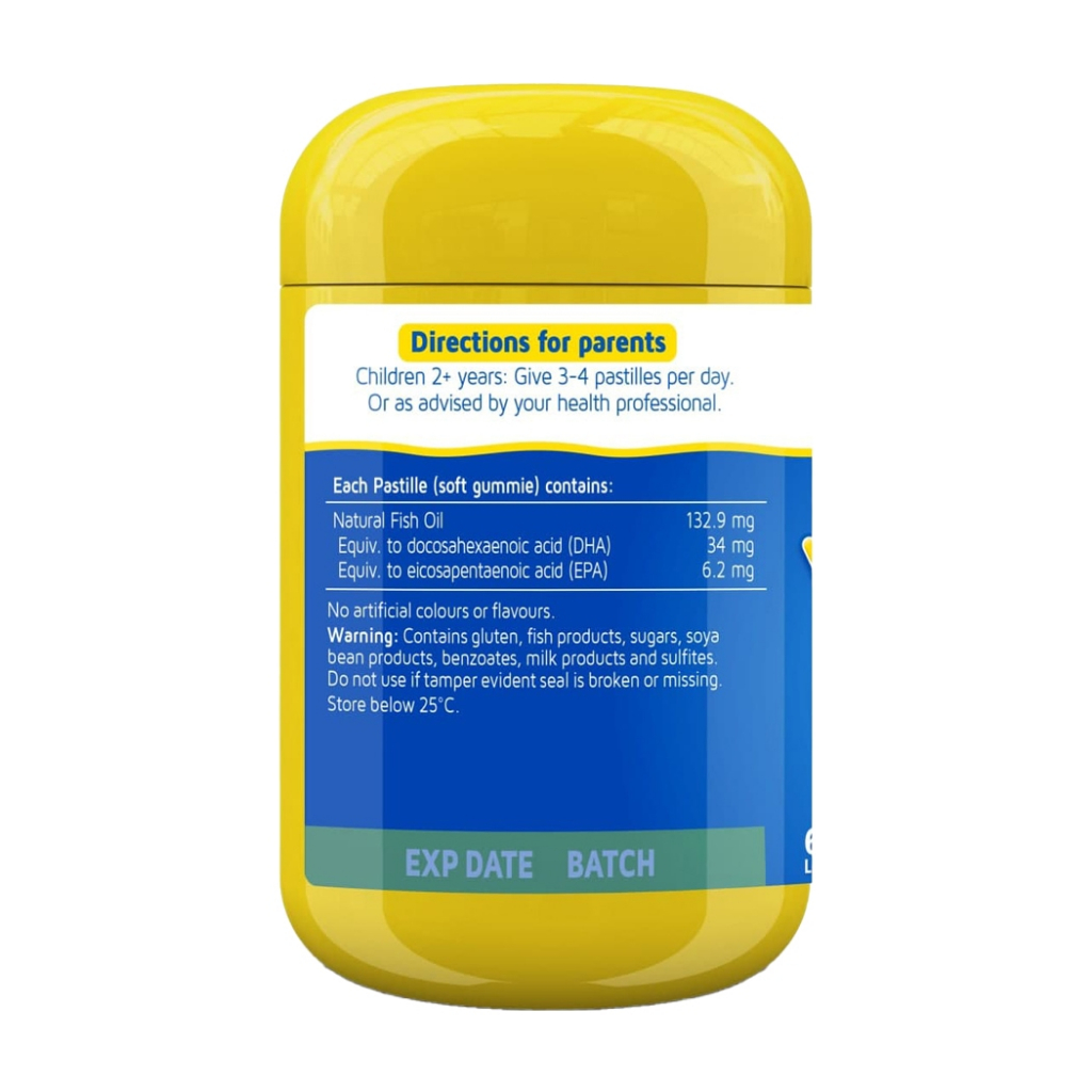 Kẹo Dẻo Omega 3 Nature's Way Kids Smart Vita Gummies Omega-3 DHA Fish Oil (Chai 60 Viên)