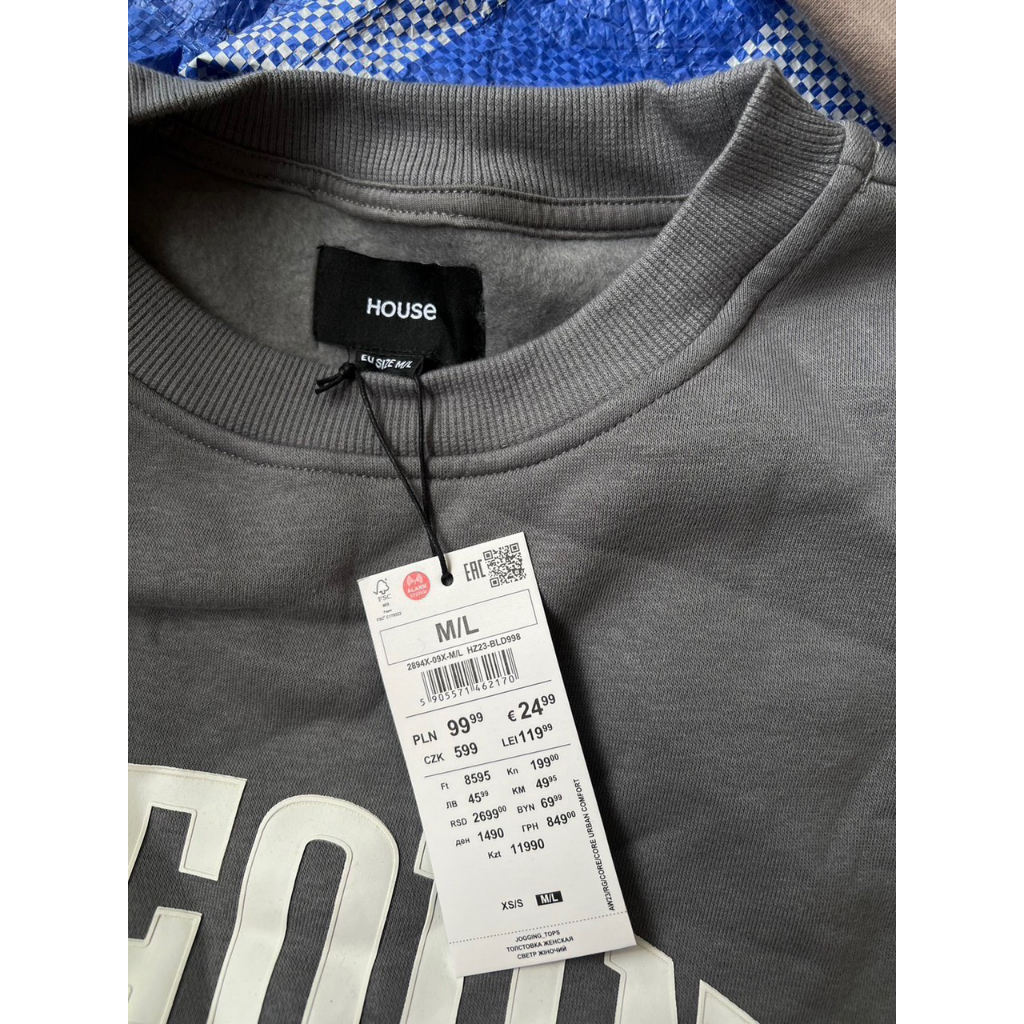 Áo Nỉ Sweater HOUSE BRAND Dư Xịn Xuất Châu Âu Form Rộng Dáng Oversize