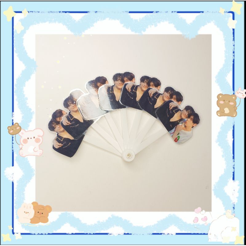 Quạt xòe giấy ép plastic OTP BL Thái Lan