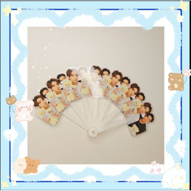 Quạt xòe giấy ép plastic OTP BL Thái Lan