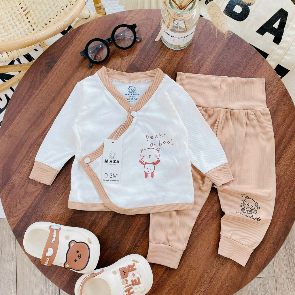 Bộ dài KIMONO vải tăm lạnh cho bé gái bé trai