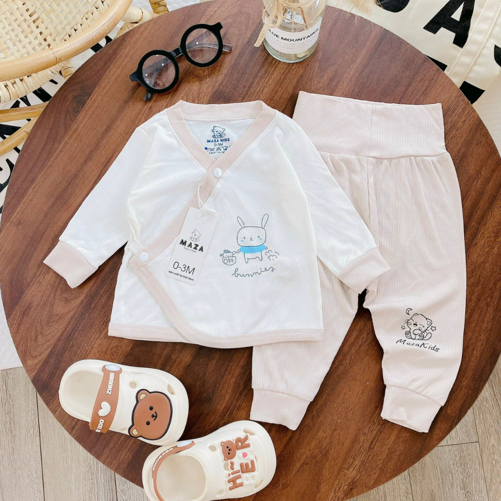 Bộ dài KIMONO vải tăm lạnh cho bé gái bé trai