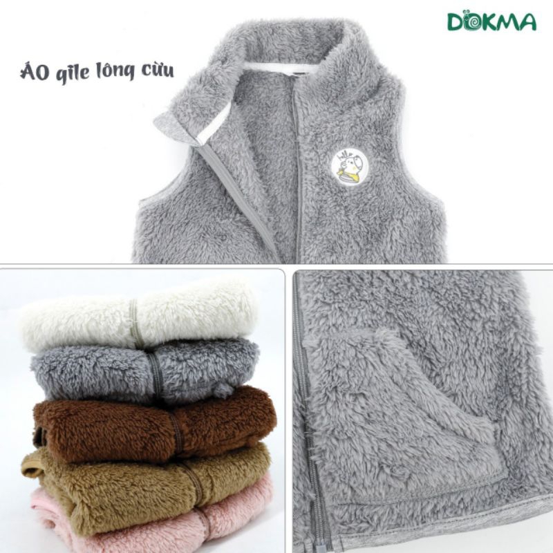 Áo gile lông cừu cho bé Dokma 9-36M DA1901