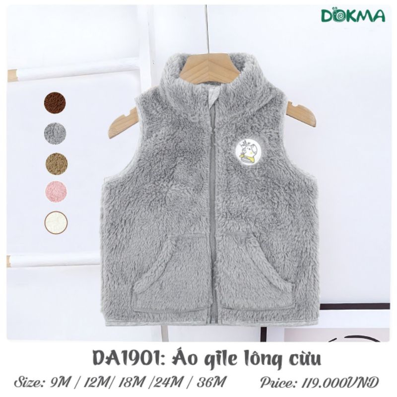 Áo gile lông cừu cho bé Dokma 9-36M DA1901