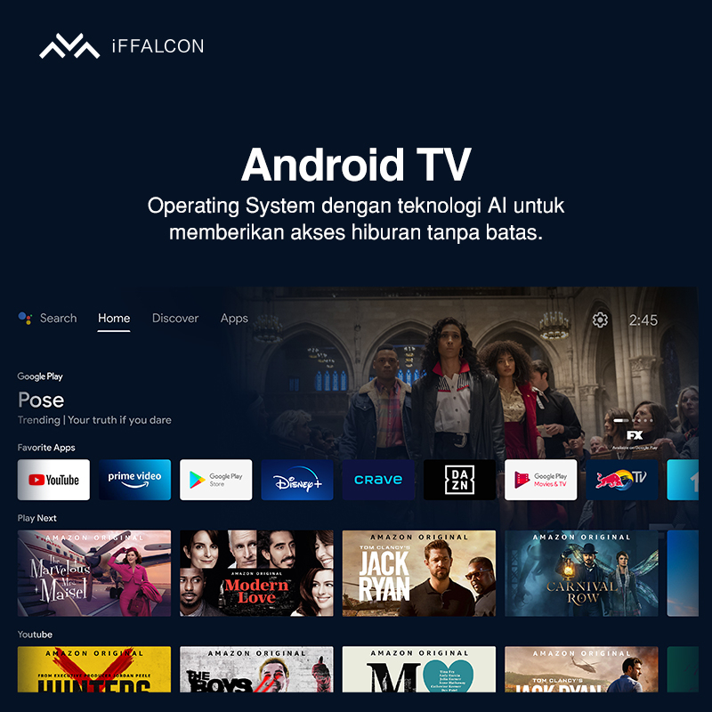 Android Tivi iFFALCON 32 inch 32S52 - Hàng chính hãng - Bảo hành 2 năm