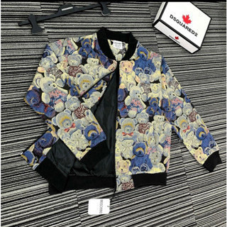  Áo Khoác Bomber Gấu Phong Cách Mochino - Áo Khoác Bomber Nam Nữ Họa Tiết Hình Gấu 2 Lớp Cao Cấp 