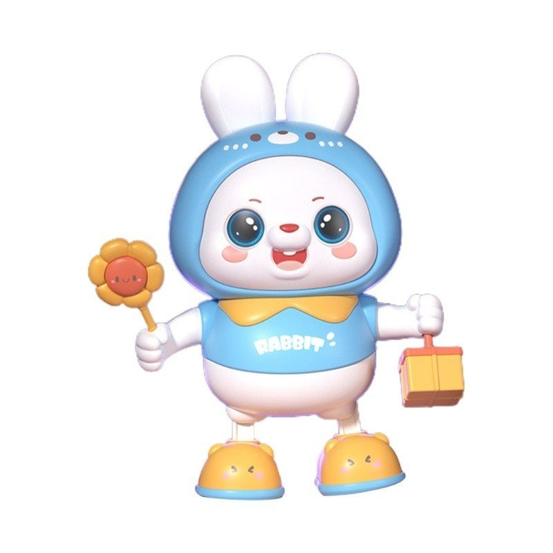 Đồ Chơi Thỏ Robot Nhảy Múa Phát Nhạc Di Chuyển Vui Nhộn Có Đèn Nhấp Nháy Cho Bé, Quà Tặng Bé Trai Bé Gái.