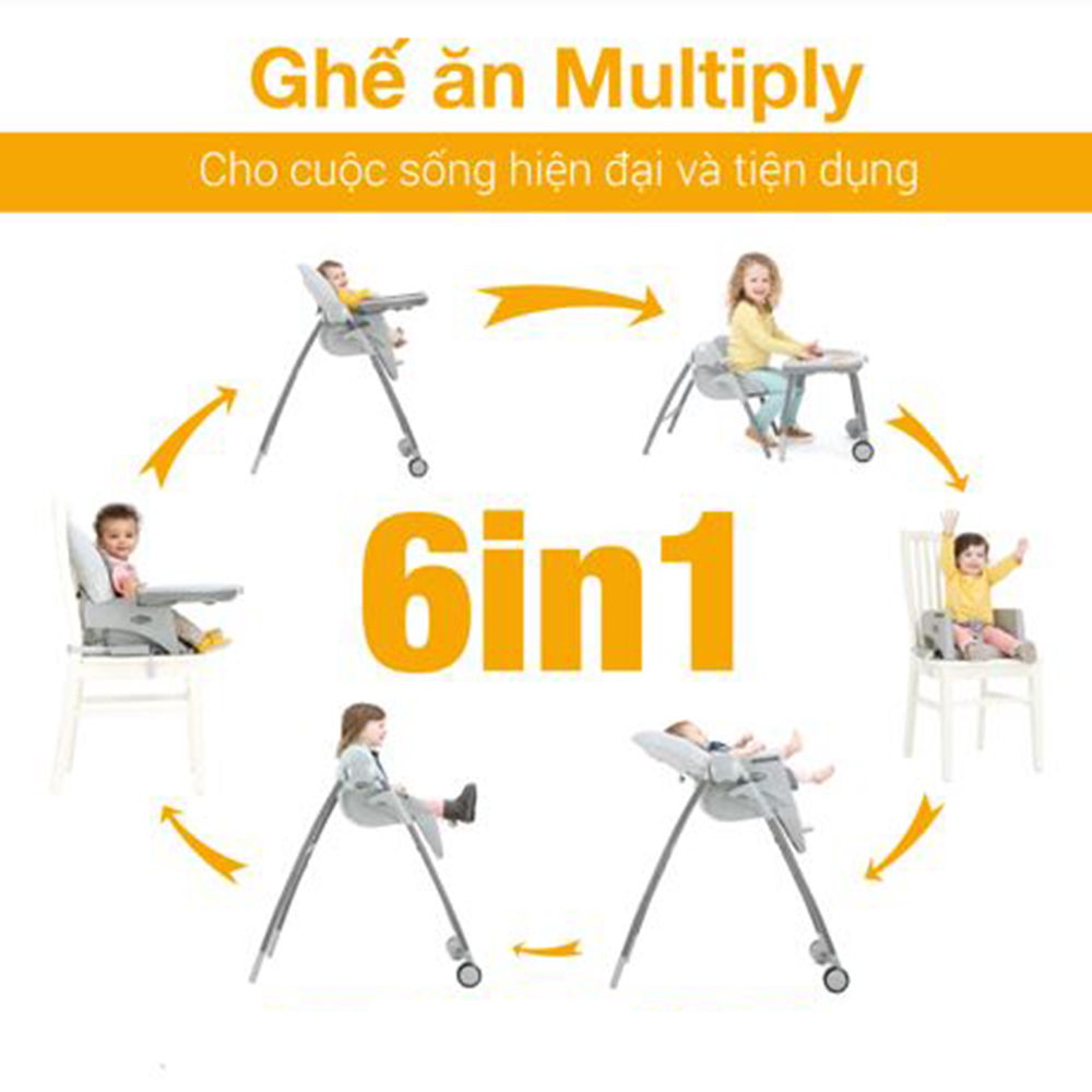 Ghế ăn dặm trẻ em Joie Multiply 6in1