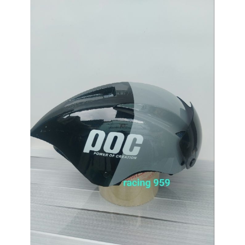 Mũ bảo hiểm P.O.C loang màu cao cấp  tặng kèm tai mèo,  ko có tăng chỉnh