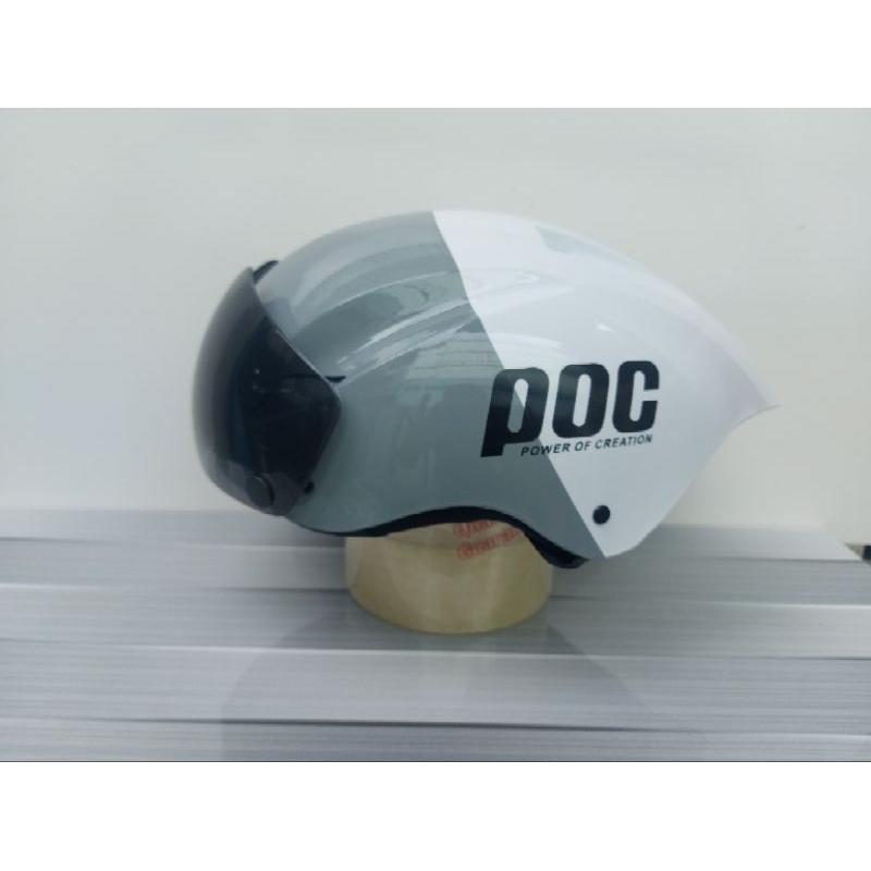 Mũ bảo hiểm P.O.C loang màu cao cấp  tặng kèm tai mèo,  ko có tăng chỉnh