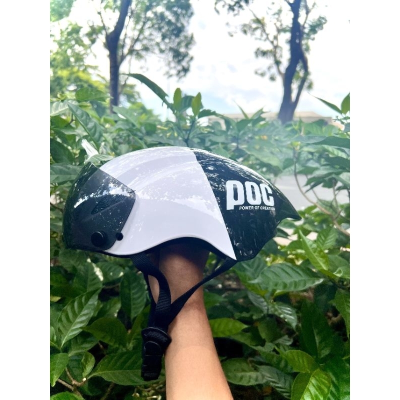 Mũ bảo hiểm P.O.C loang màu cao cấp  tặng kèm tai mèo,  ko có tăng chỉnh