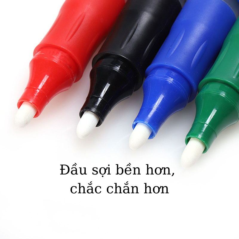 Bộ Mực Bút Lông Bảng Trắng Mực Viết Bảng Chai Lớn Tặng Kèm Bút Bảng Trắng Nhấn Lau Bảng Có Gắn Nam Châm Queen Lee Store