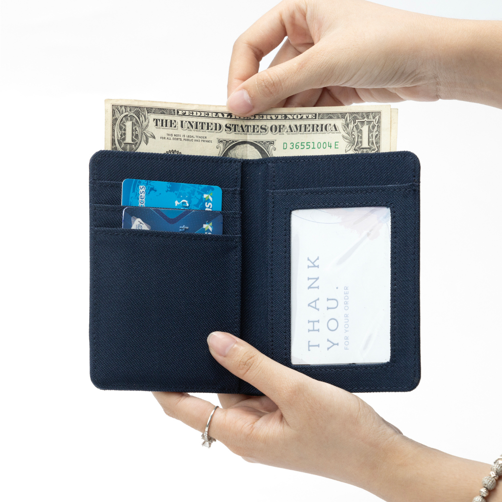 Ví Vải Đứng Chic T Nam Nữ Polyester Siêu Bền Đẹp Chống Nước Unisex local brand chính hãng Midori M Studio