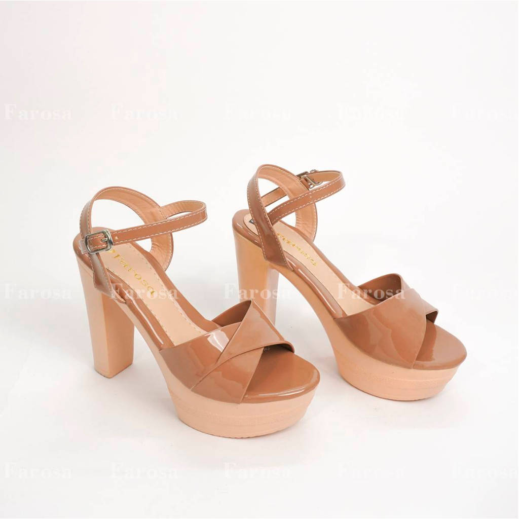 Dép sandal nữ cao gót 12cm đúp trước quai chéo lên chân cực xinh - TC12