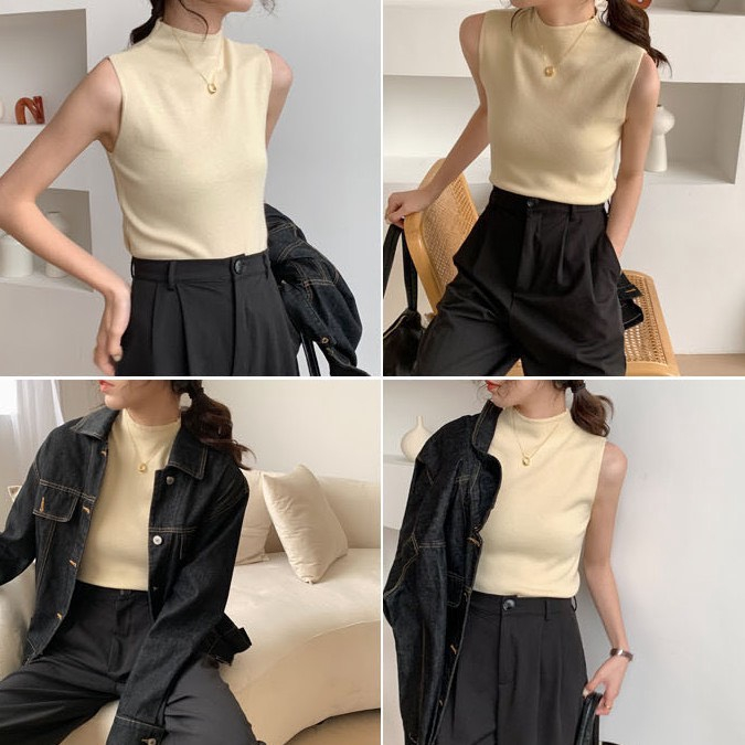 áo len lông thỏ mịn sát nách dáng croptop ôm sexy,áo ba lỗ len dáng ngắn tôn body A828 SUTANO | BigBuy360 - bigbuy360.vn