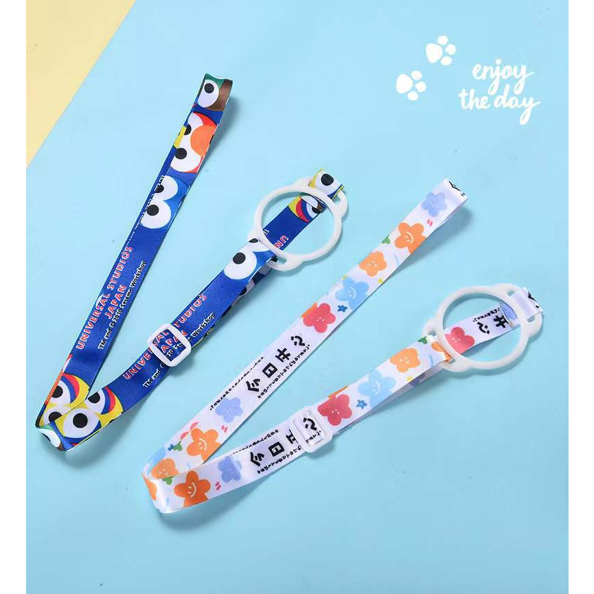 Dây Đeo Bình Nước Họa Tiết Dễ Thương Tiện Dụng Mang Theo Du Lịch