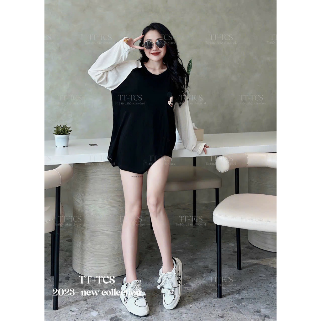 Áo thun giấy dài tay dáng rộng mie g27