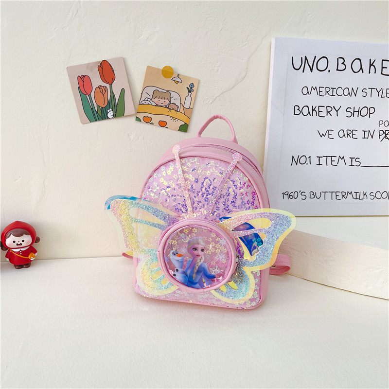 Balo Elsa nhỏ đi chơi cho bé gái 2-4 tuổi phối kim sa đính nơ xinh xắn