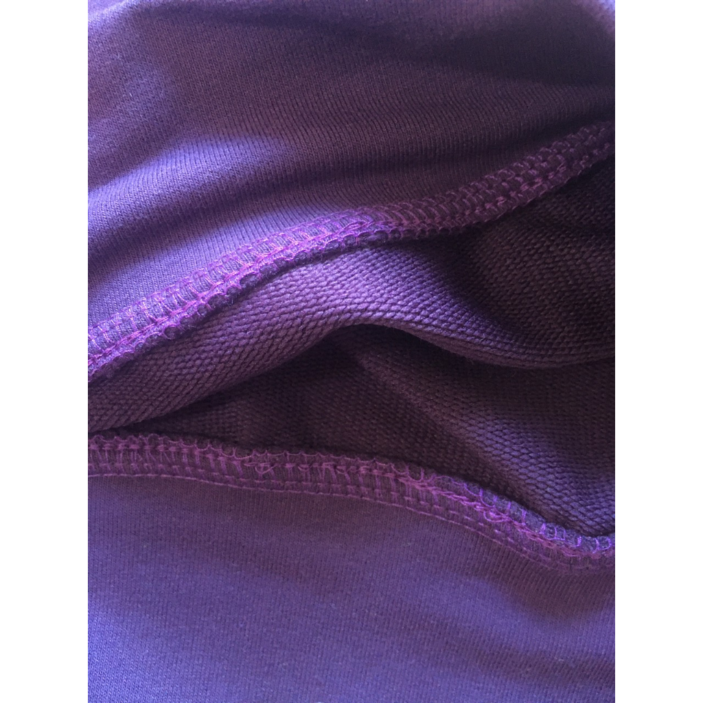 Áo thu đông bé gái Bamina màu tím, chất vải da cá dầy dặn