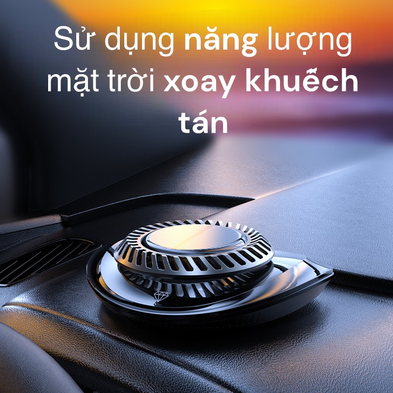 (2 in 1)Nước Hoa Ô Tô AROMATHERAPY cao cấp Năng Lượng Mặt Trời kèm bảng ghi số điện thoại đặt Taplo