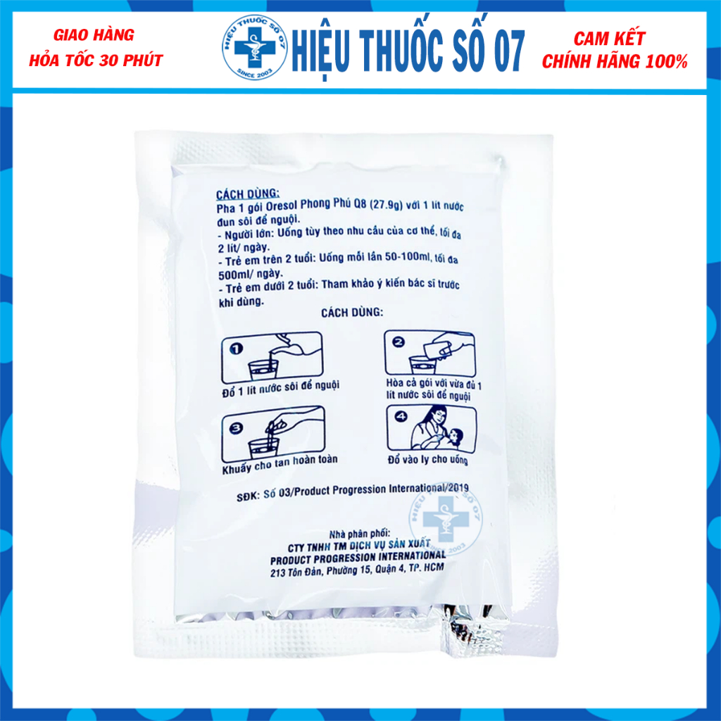 Combo 3 gói ORESOL bù nước và chất điện giải