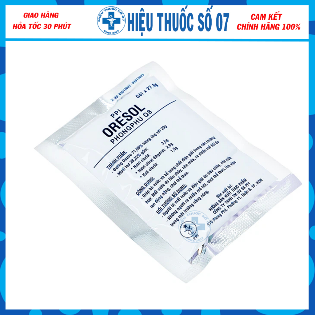 Combo 3 gói ORESOL bù nước và chất điện giải