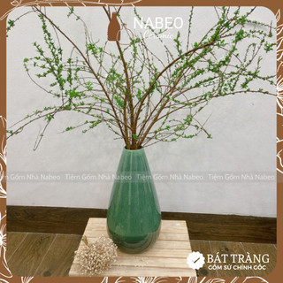Bình Hoa Hoả Biến Thiên Thanh Bát Tràng, Lọ Hoa Dáng Giọt Lệ Cắm Sen, Tuyết Mai, Lựu...