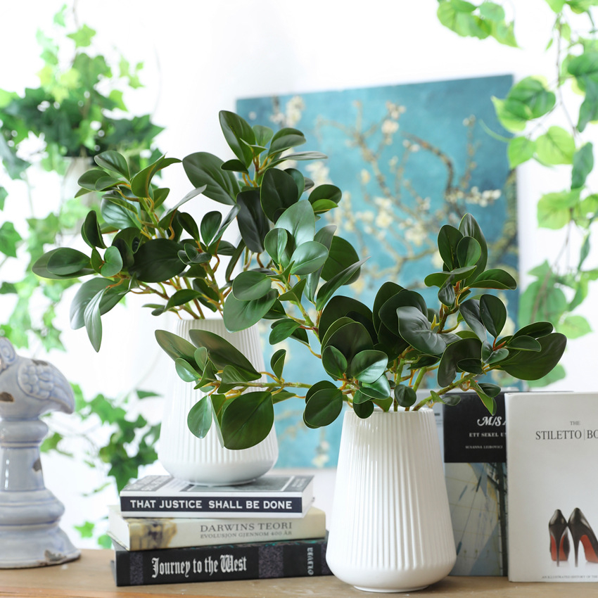 Lọ hoa decor bằng gốm Qhouse , bình hoa trang trí tráng men cao cấp để bàn làm việc phòng khách phòng ngủ