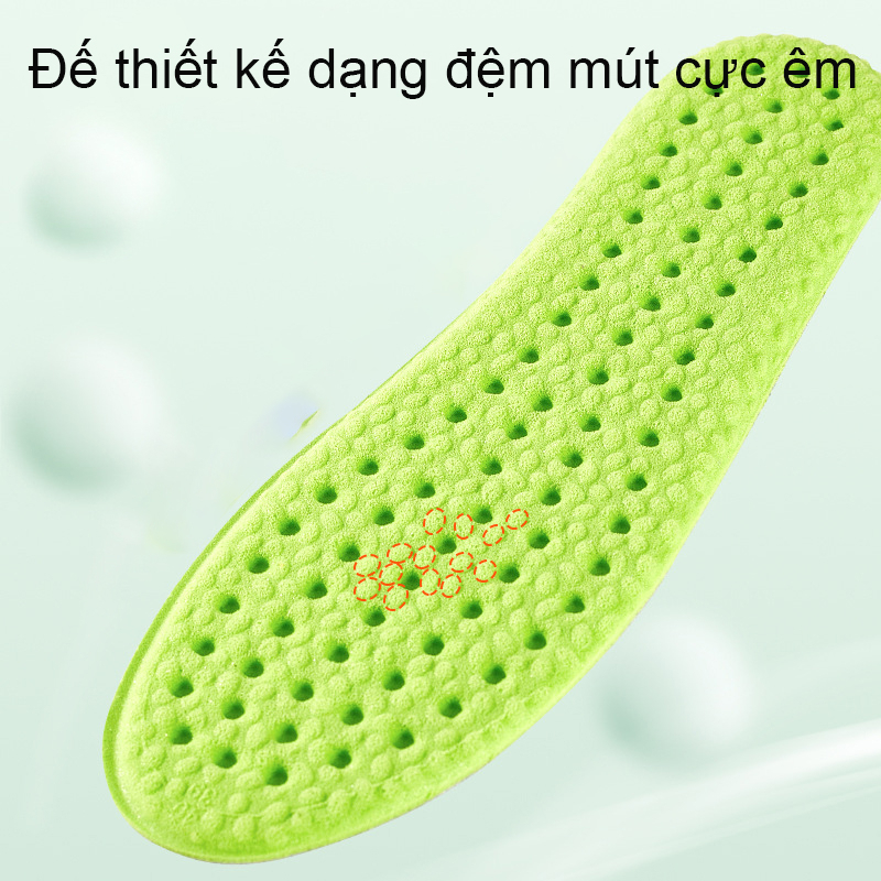 Lót giày thể thao lá ngải - Miếng lót giày êm chân siêu nhẹ thoáng khí, khử mùi, hút ẩm