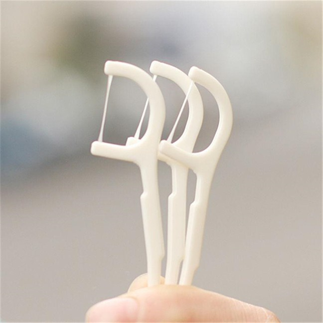 Tăm chỉ nha khoa hộp 50 cái Dental Flossers tăm chỉ vệ sinh răng miệng