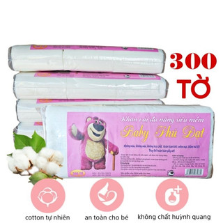 Gói 300 tờ khăn vải khô đa năng siêu mềm phú đạt - khăn khô đa năng