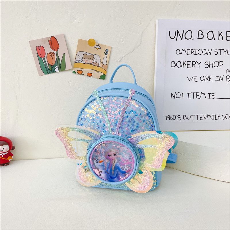 Balo Elsa nhỏ đi chơi cho bé gái 2-4 tuổi phối kim sa đính nơ xinh xắn
