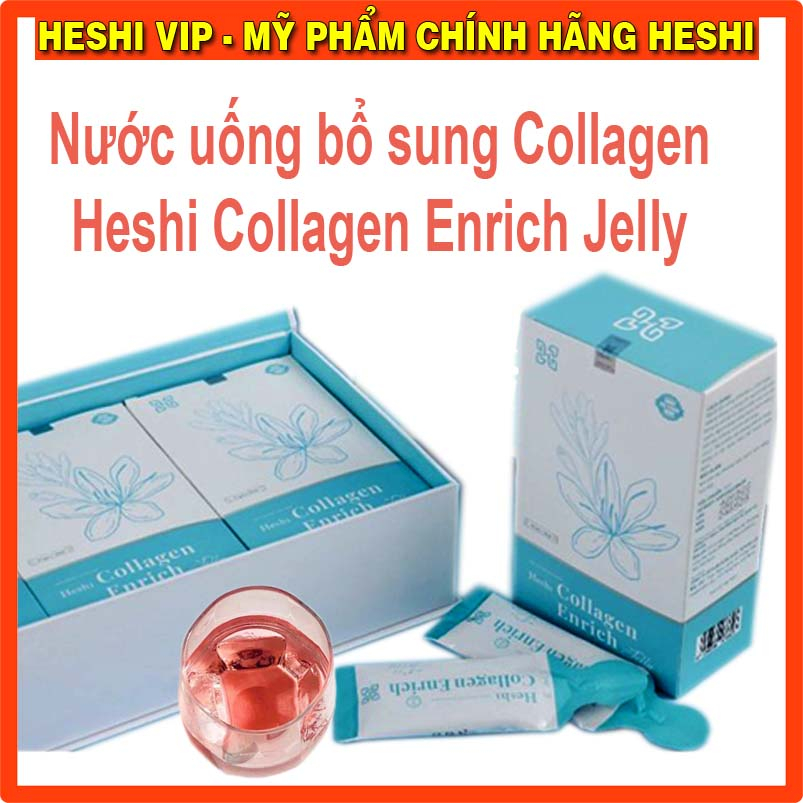 Collagen Heshi Collagen Enrich Jelly, giúp dưỡng da và tái tạo da mạnh mẽ, phục hồi da bị tổn thương, căng bóng, mềm mịn