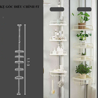Kệ Để Đồ Góc Tường Nhà Tắm 4,5 Tầng Có Thể Điều Chỉnh Độ Cao, Kệ Để Đồ Đa Năng
