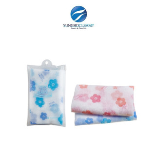 Khăn/Bông tắm tạo bọt, massage toàn thân cao cấp Sungbo Cleamy-Flower