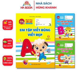 Sách - combo 3 cuốn vở em tập viết đúng viết đẹp lớp 1 trọn bộ rèn kĩ năng viết chữ đẹp chào lớp 1 - v cb 06