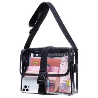Túi bì thư trong suốt có khóa gài TA158 túi bì thư đeo chéo trong suốt PVC túi tote trong suốt túi đựng mỹ phẩm bì thư