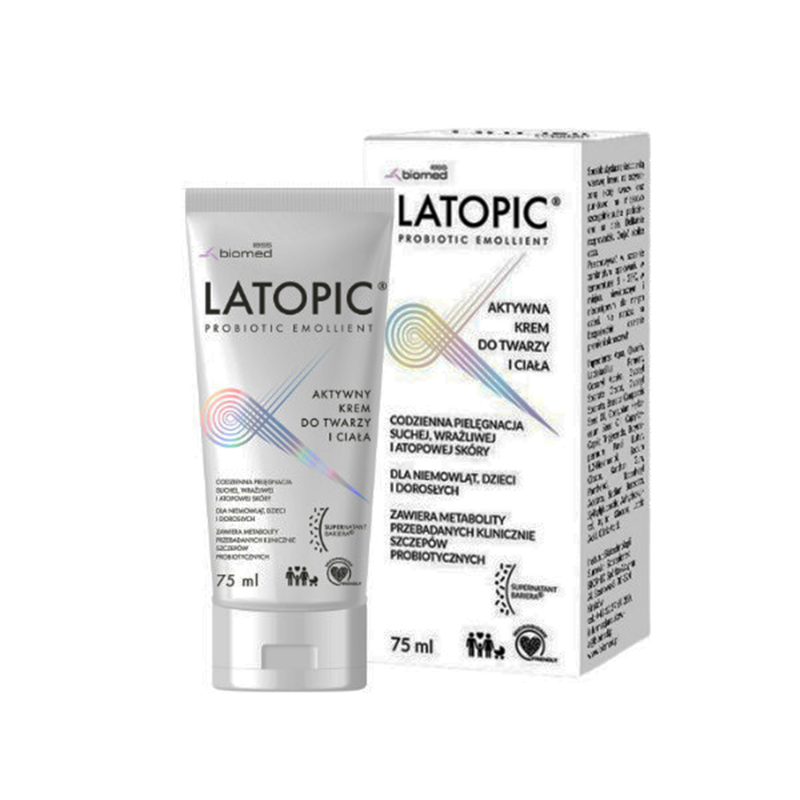 Kem dưỡng ẩm dịu ngứa da nhạy cảm Latopic Face Body Cream 75ml