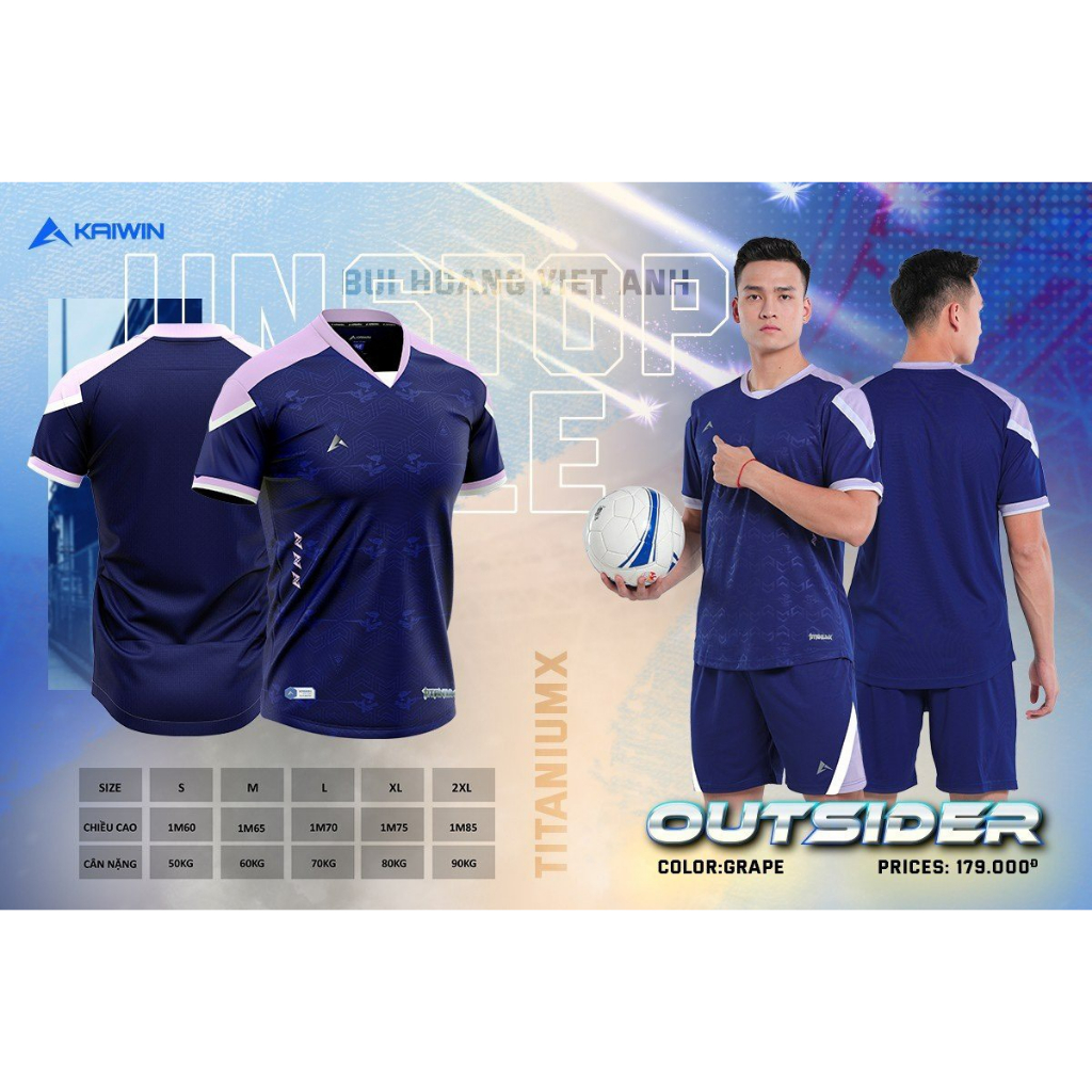 Bộ Đồ Thể Thao Tự Thiết Kế Kaiwin Sport Outsider Chính Hãng Cao Cấp