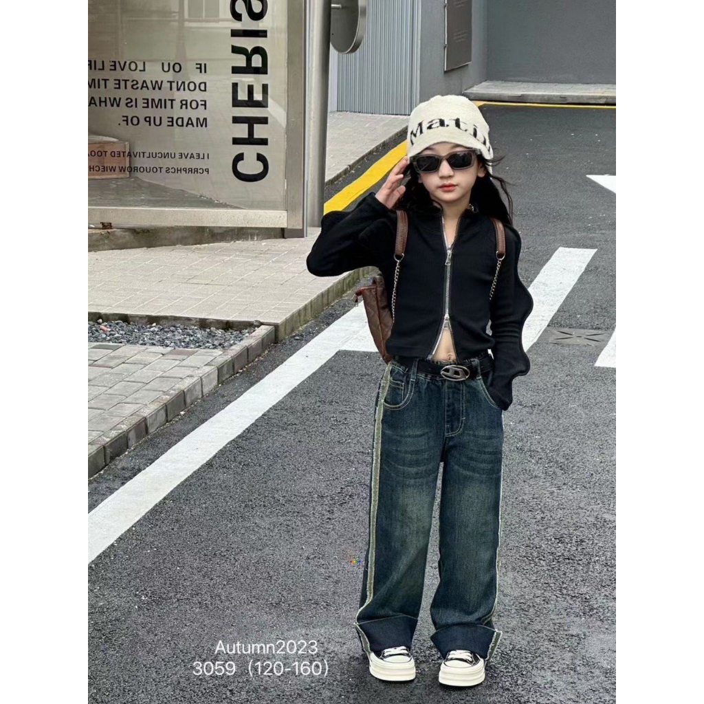 Quần Jean cao cấp cho bé gái hàng Quảng Châu CD Kids 01 không kèm đai lưng