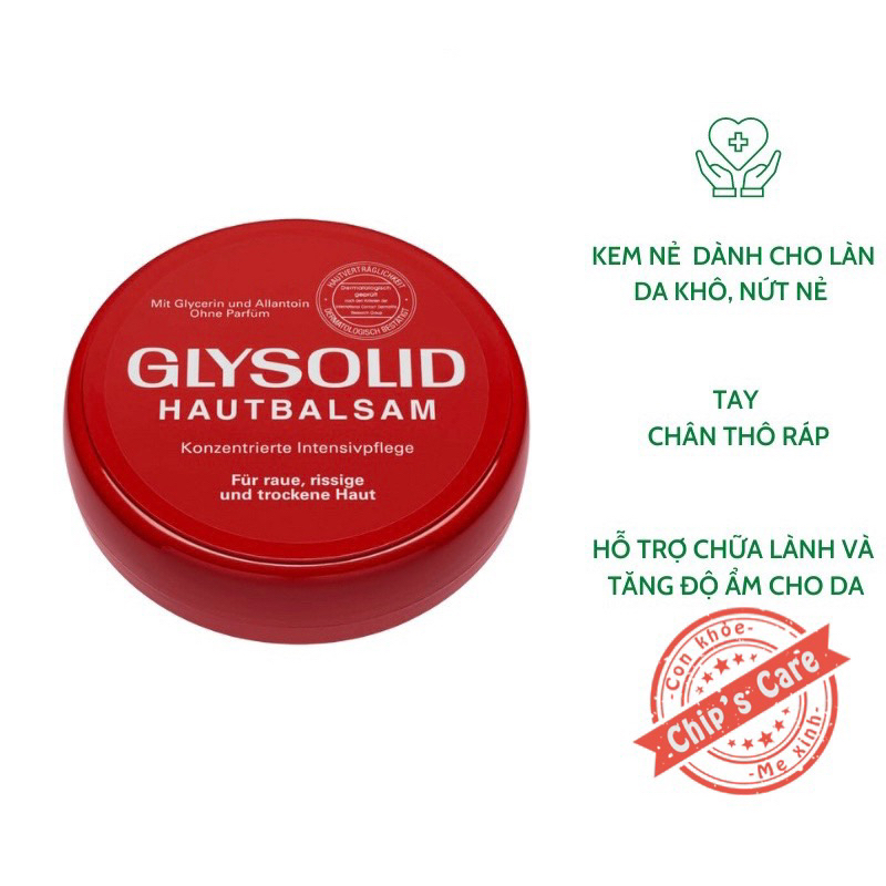 Kem dưỡng ẩm Glysolid Hautbalsam  của Đức cho tay chân