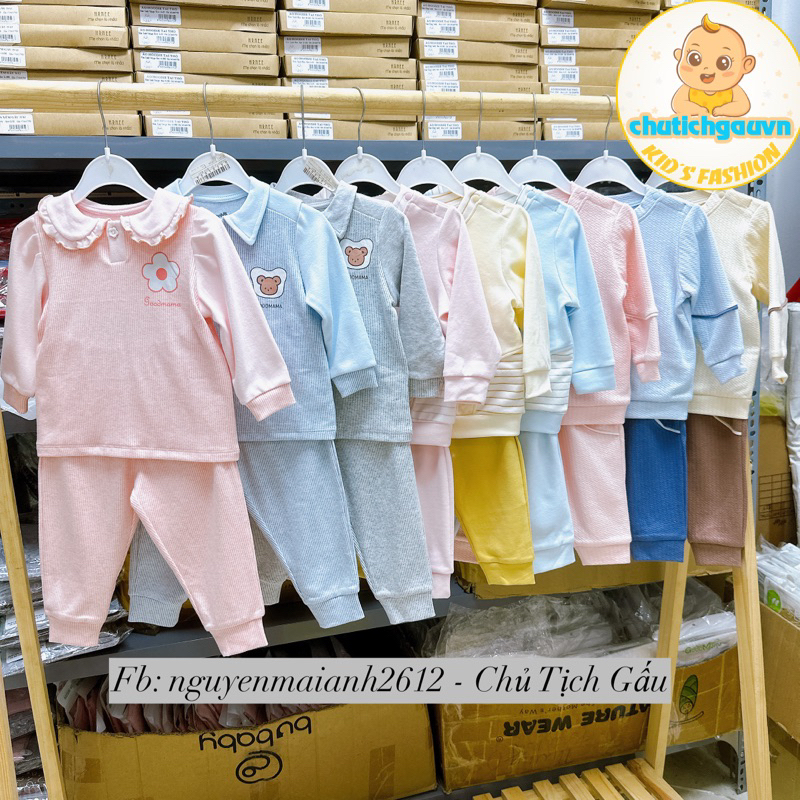 GOODMAMA - Bộ quần áo nỉ cho bé từ 6 tháng đến 3 tuổi