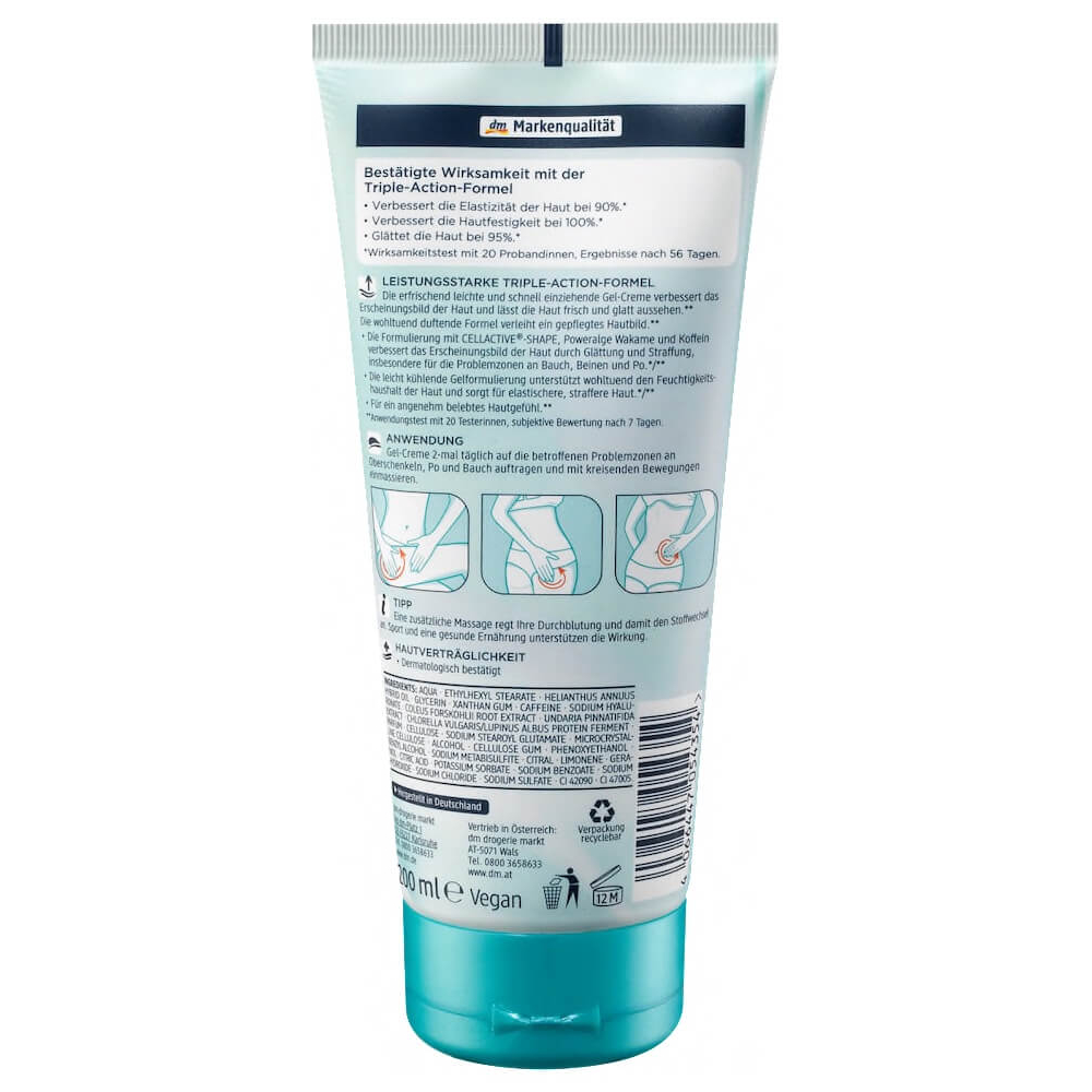 Balea - KEM TAN MỠ BỤNG - Săn Chắc Da - Balea Body FIT Cellulite Gel 200ml - Hàng Đức