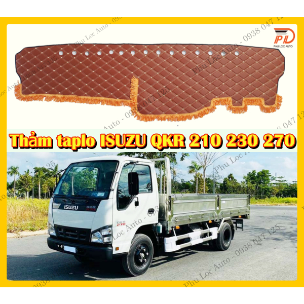 Thảm Da Lót taplo Xe Tải ISUZU QKR 210 230 270 1T9 2T2 1T7 2T4 hàng xưởng đo may chuẩn kích thước