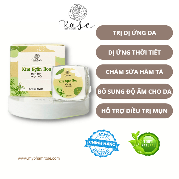 Cao Kim Ngân Hoa Giảm Dị Ứng Se Khít Lỗ Chân Lông Dưỡng Ẩm Làm Mịn Da Tái Tạo Da Giảm Thâm Do Mụn