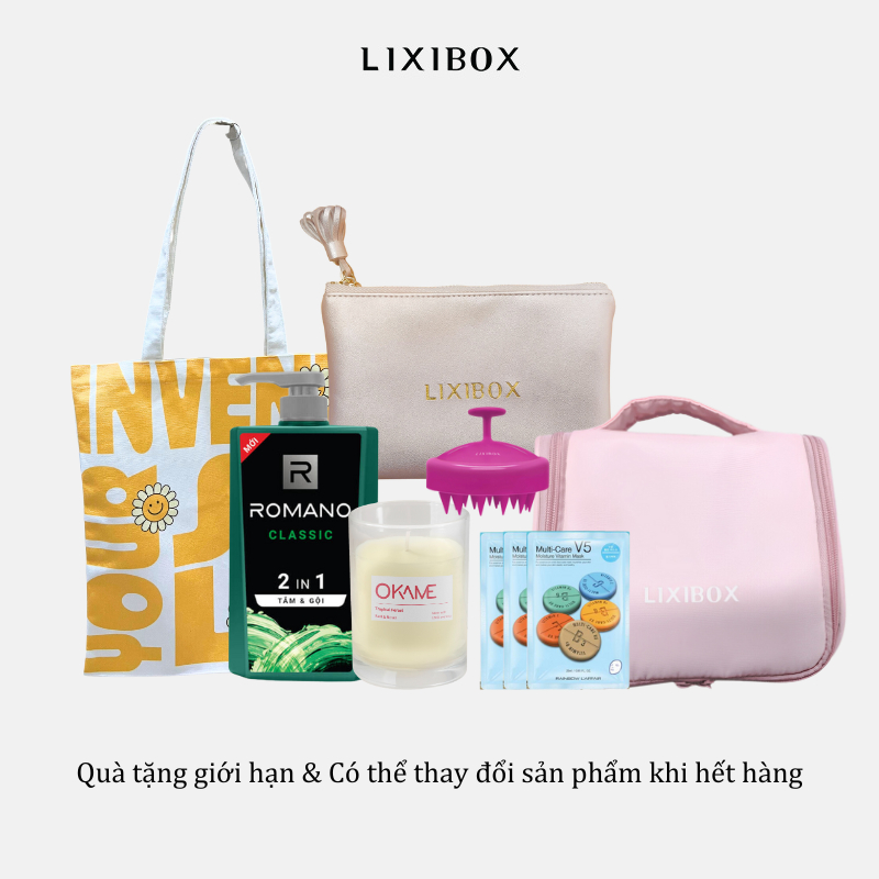 [HB Gift] Combo Lược Gội Đầu, Túi, Túi Tote, Mặt Nạ, Tắm Gội, Giỏ, Nến Thơm